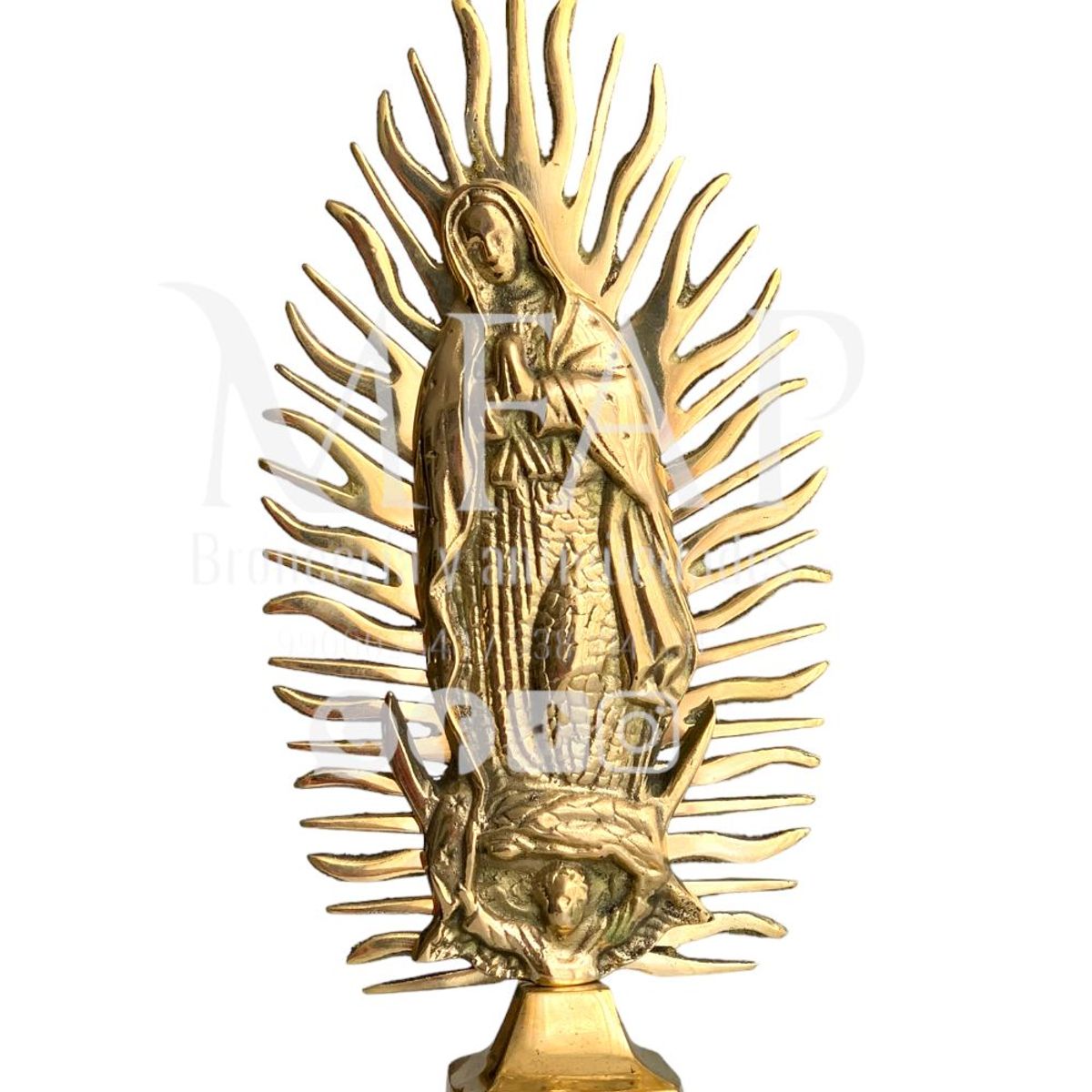 MFAP BRONCERIA Y ANTIGUEDADES - Virgen de Guadalupe en bronce mediano