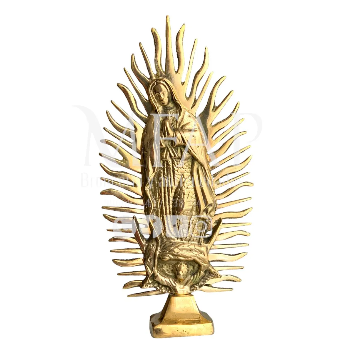 MFAP BRONCERIA Y ANTIGUEDADES - Virgen de Guadalupe en bronce mediano
