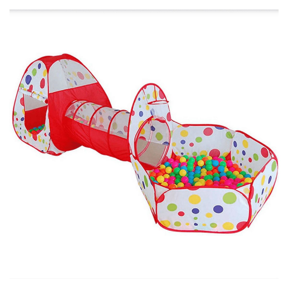 GENERICO - Circuito Estimulación 4 en 1 Piscinas de Pelotas con Túnel