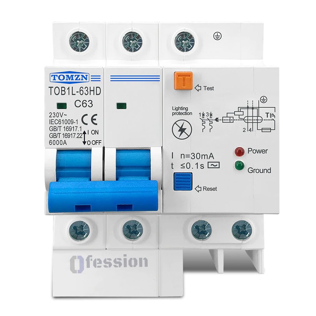 GENERICO - interruptor termomagnetico diferencial y sobretension 3 en 1