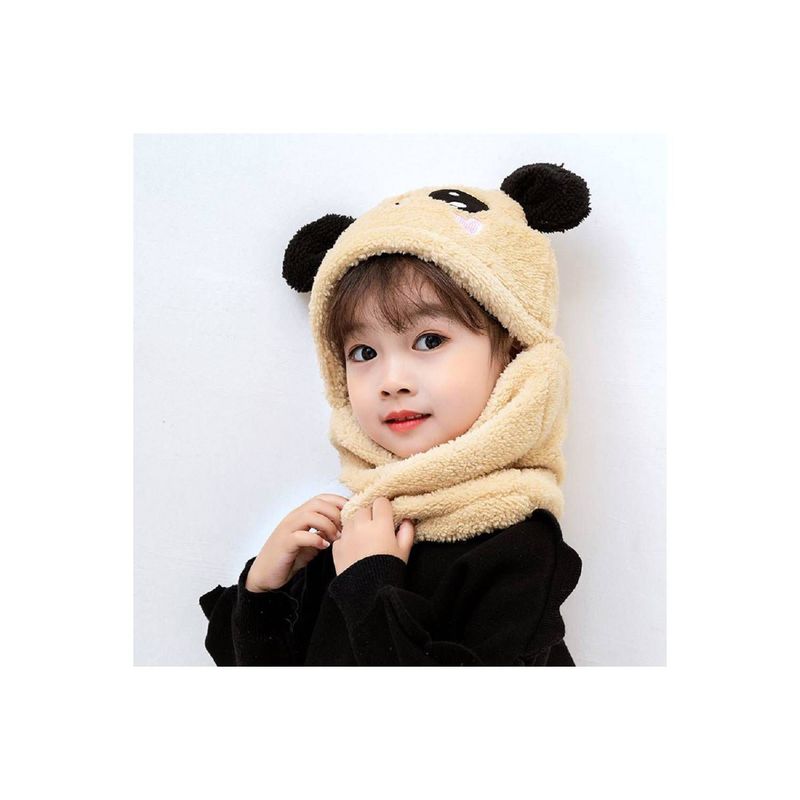 GENERICO - Gorro con Cuellera para niños con Orejas de Oso