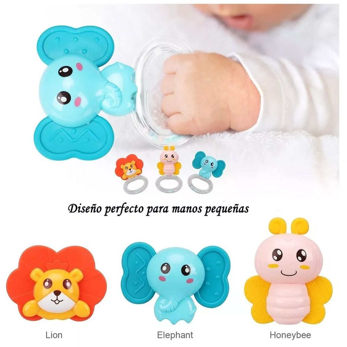 HUANGER - Kit Mordedor Sonajero x 6 Piezas HE0132