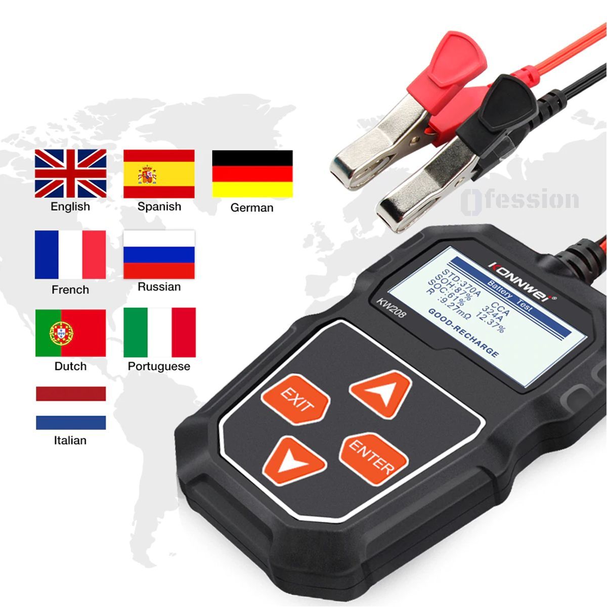 GENERICO - Probador tester de baterias automotriz 12v carga y arranque