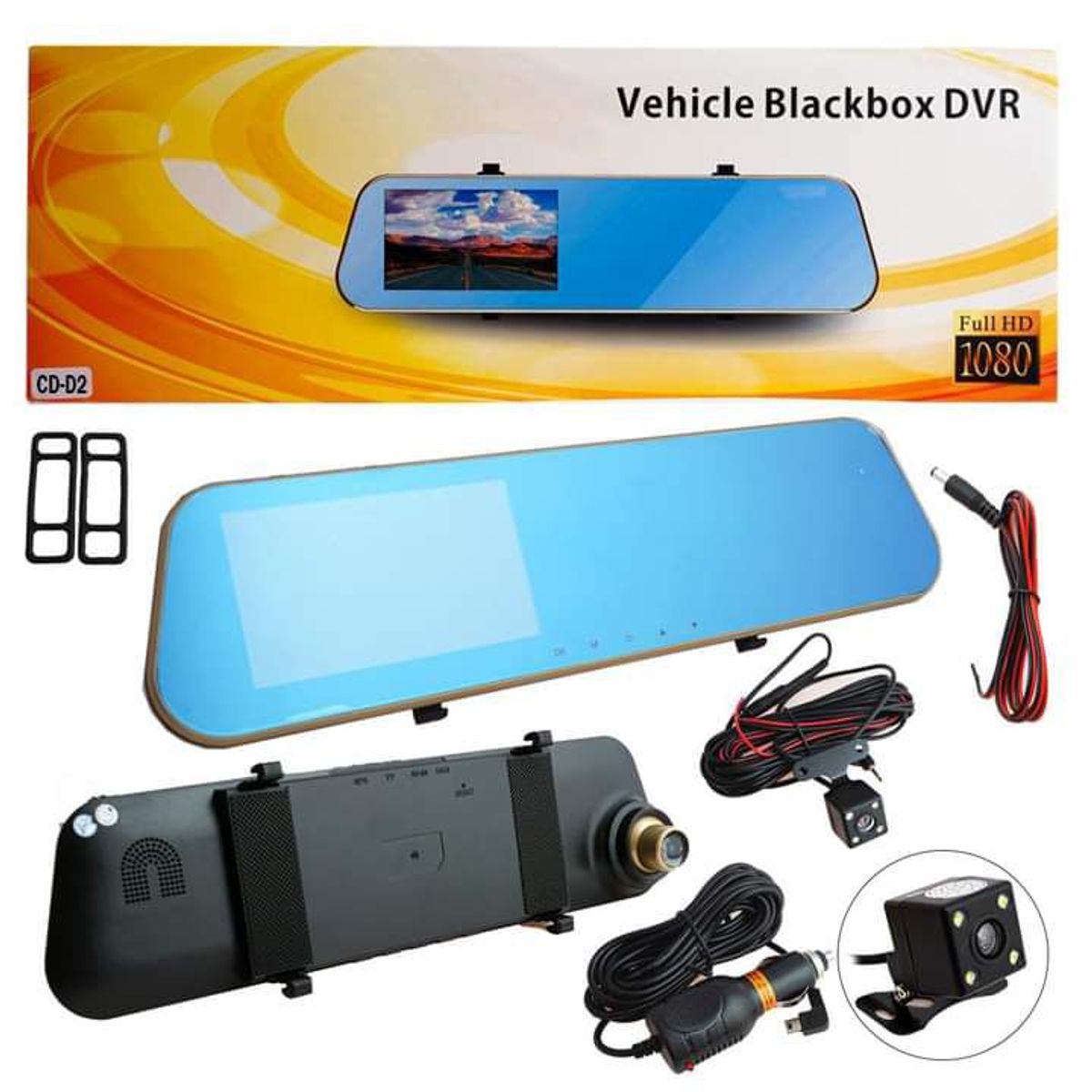 OEM - Espejo Retrovisor DVR Cámara Doble Visión Nocturna