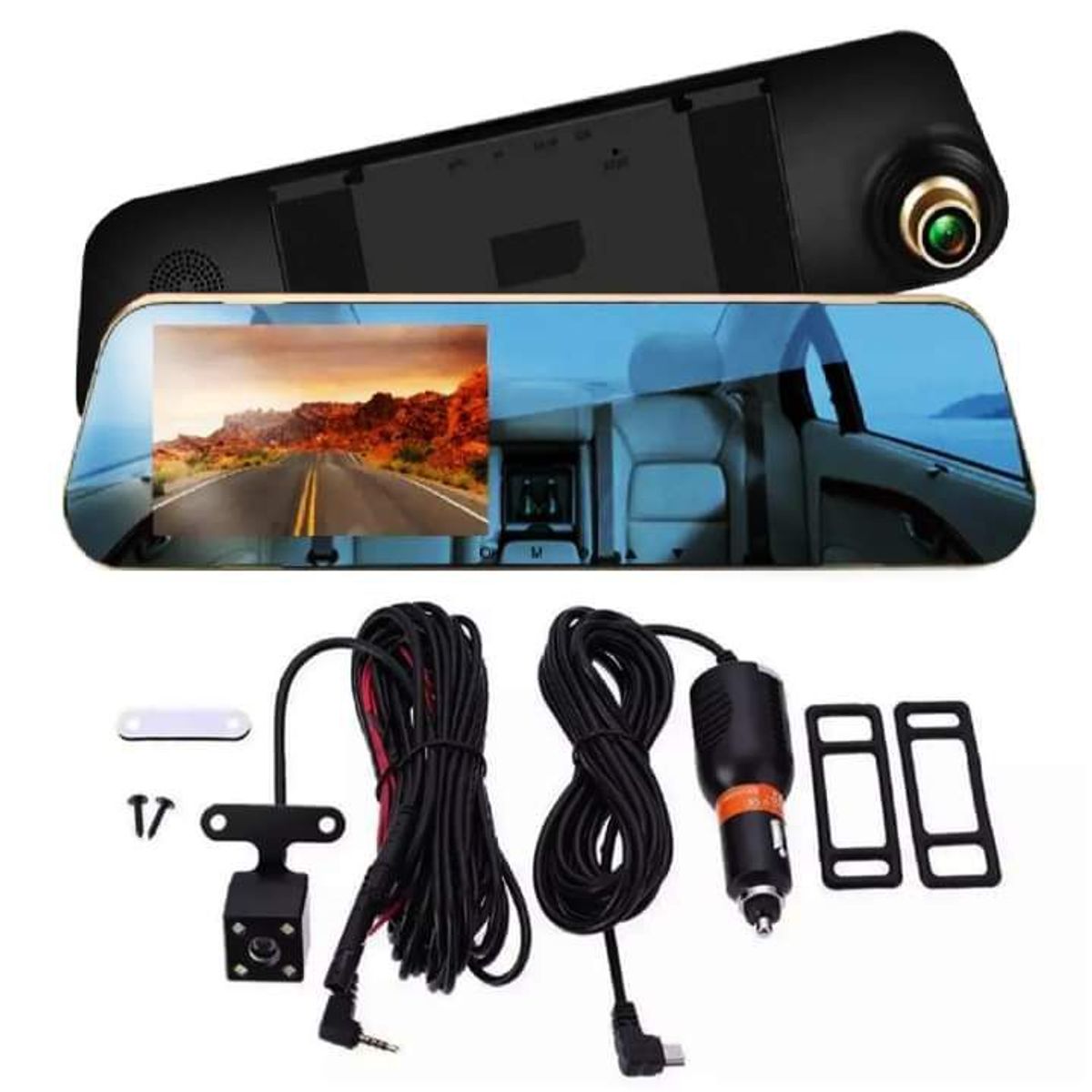 OEM - Espejo Retrovisor DVR Cámara Doble Visión Nocturna