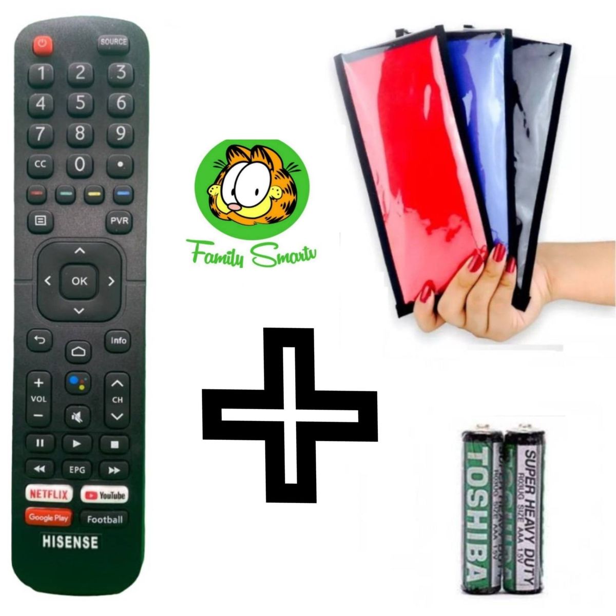 UNIVERSAL - CONTROL REMOTO HISENSE SMART TV MOD: 2022 + Funda