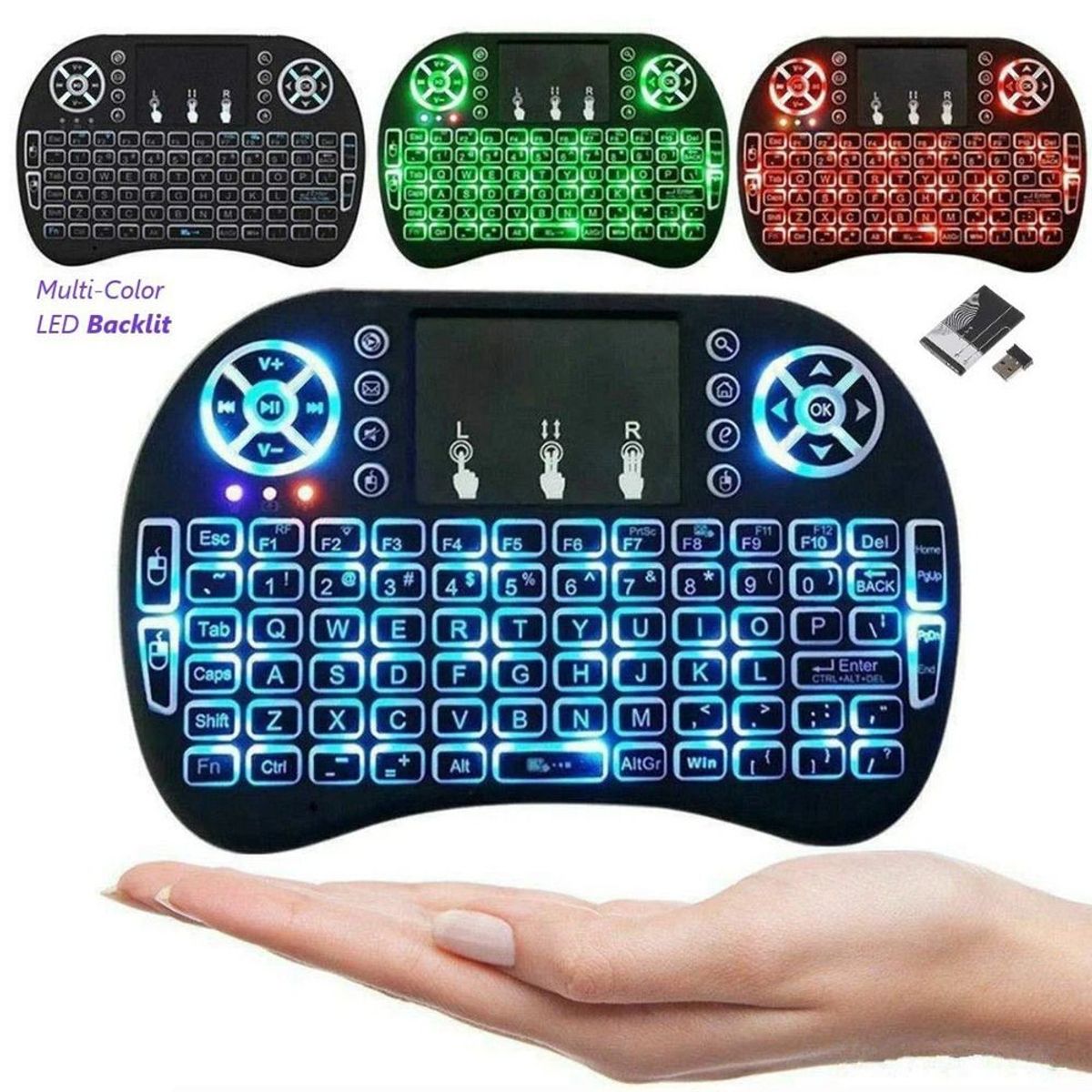 OEM - Teclado Inalámbrico RGB Touchpad Keyboard Para Smart TV