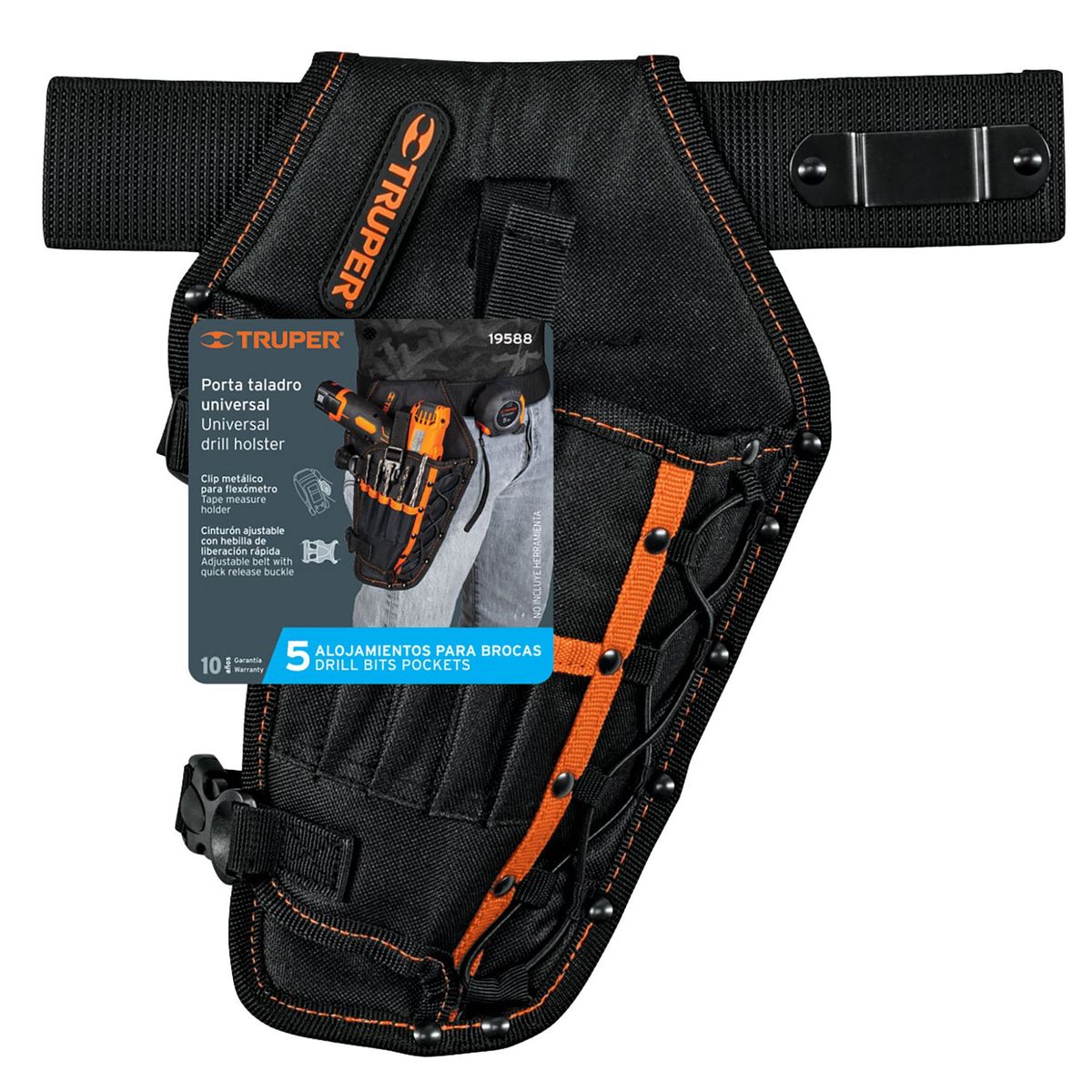 TRUPER - Porta Taladro De Poliéster Con 5 Compartimentos Truper