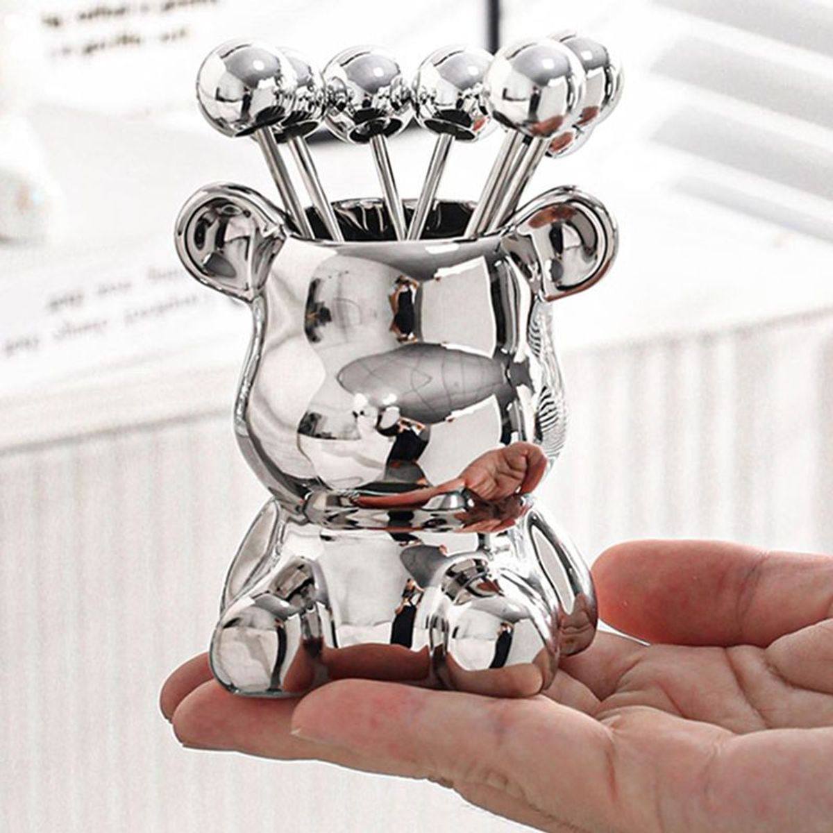 ELMEJORPRECIO - Set de Mini Tenedores Decorativos Centro de Mesas Acero