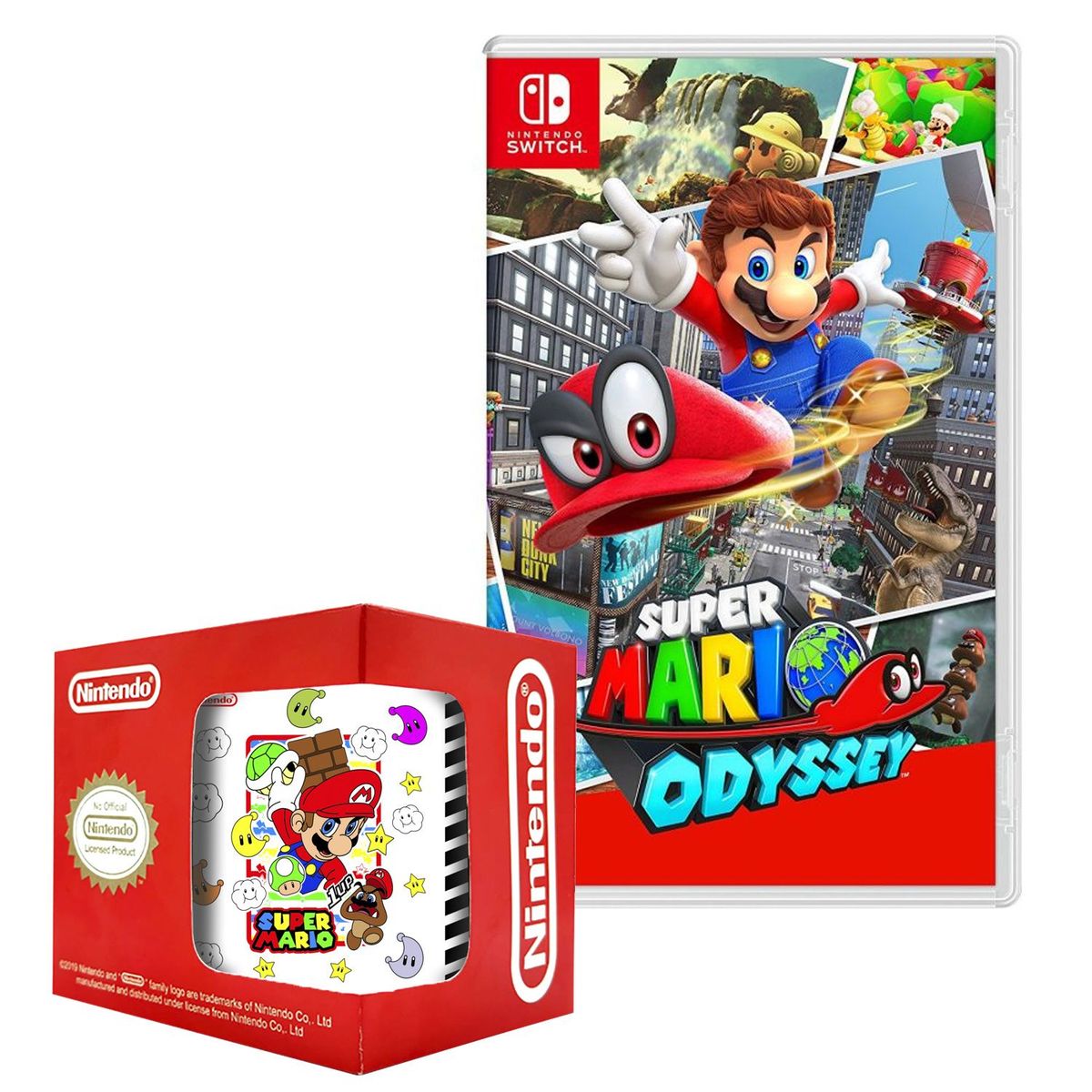 Nintendo - Super mario odyssey nintendo switch  +taza