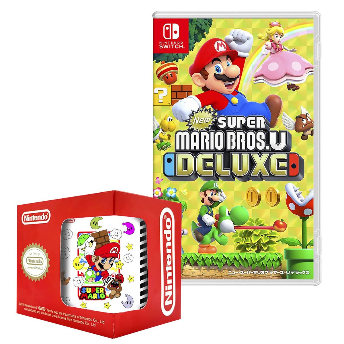NINTENDO - new super mario bros u deluxe  +Taza