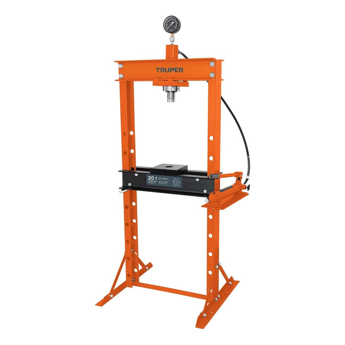 TRUPER - Prensa hidráulica tipo "H" de 20 toneladas con pistón Truper