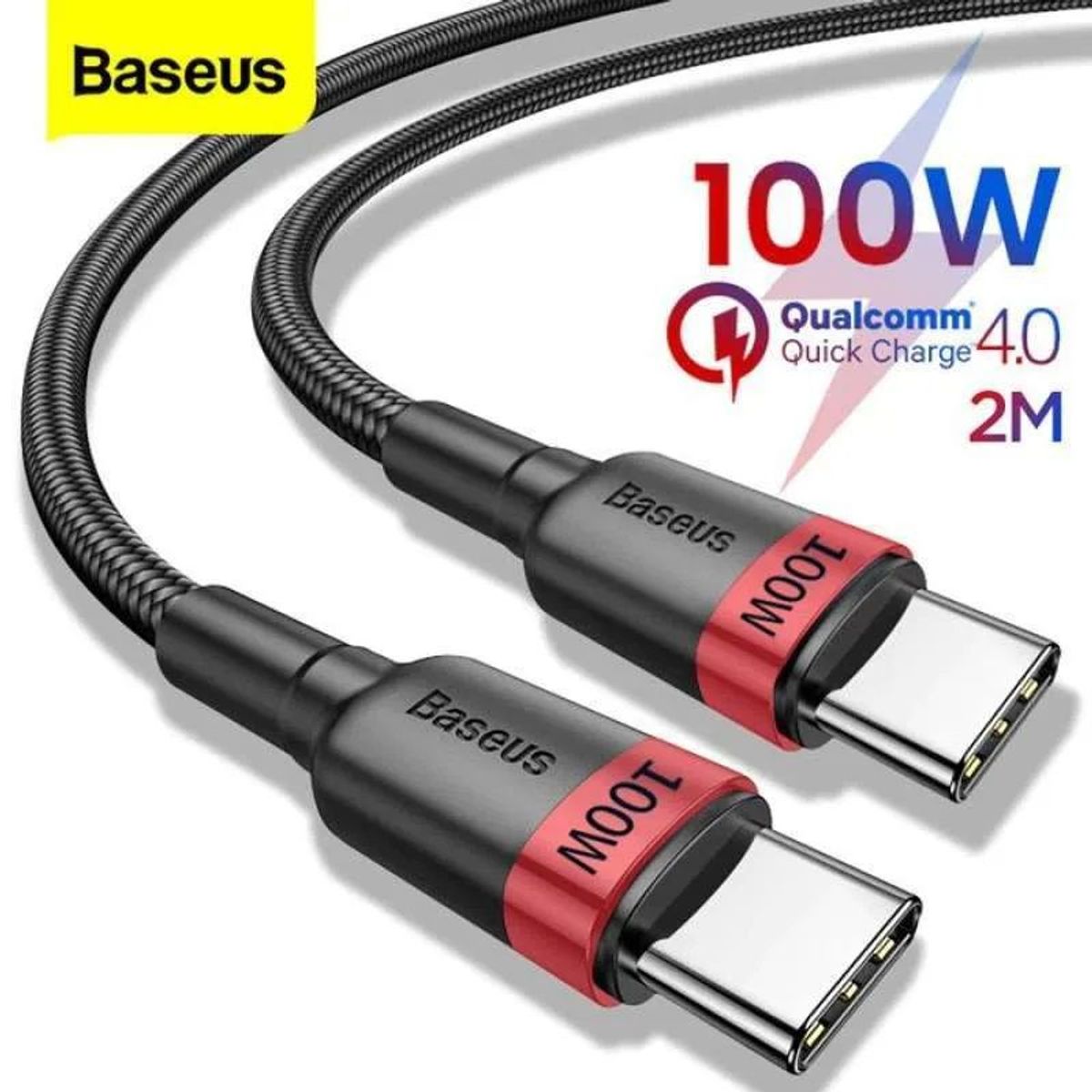 BASEUS - Cable Tipo C a C 100w 5A 2 metros BASEUS