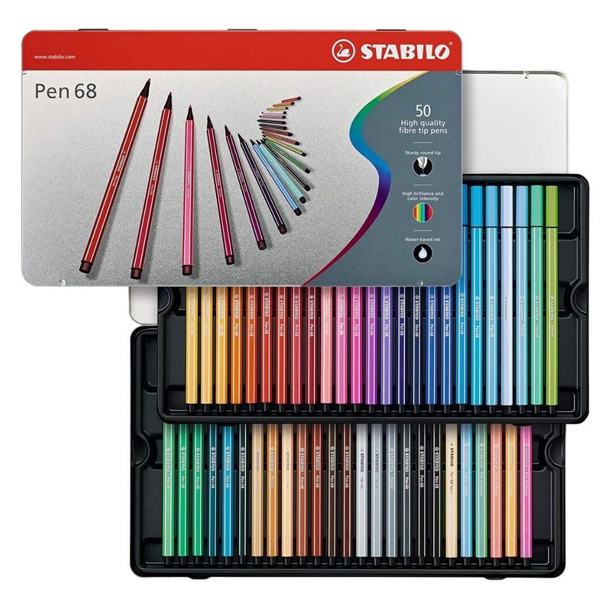 STABILO - Marcador Premium Pen 68 x 50 Estuche de Metal