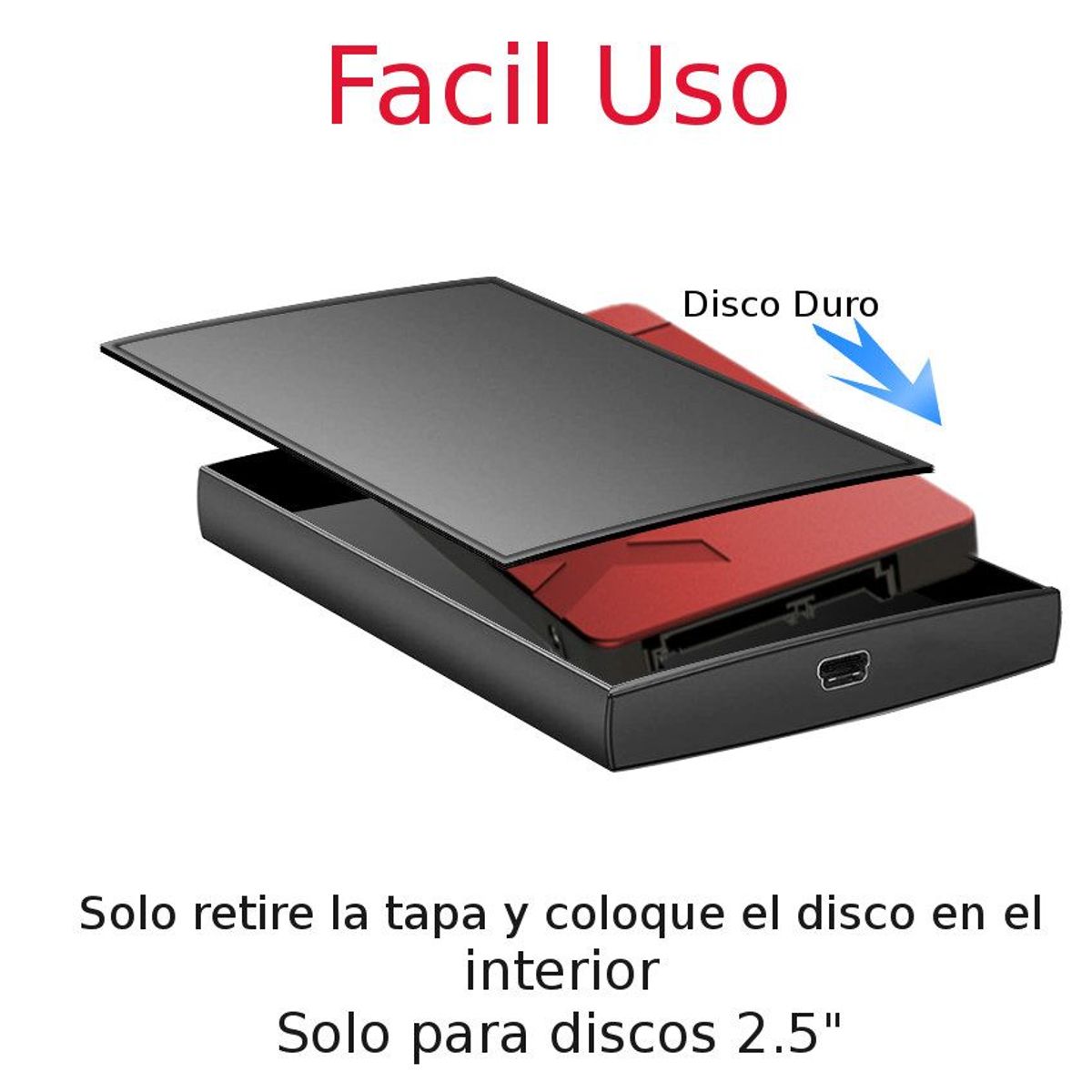 GENERICO - 2 en 1 Caser Protector + Lector Disco Duro / ssd a  usb sata a usb