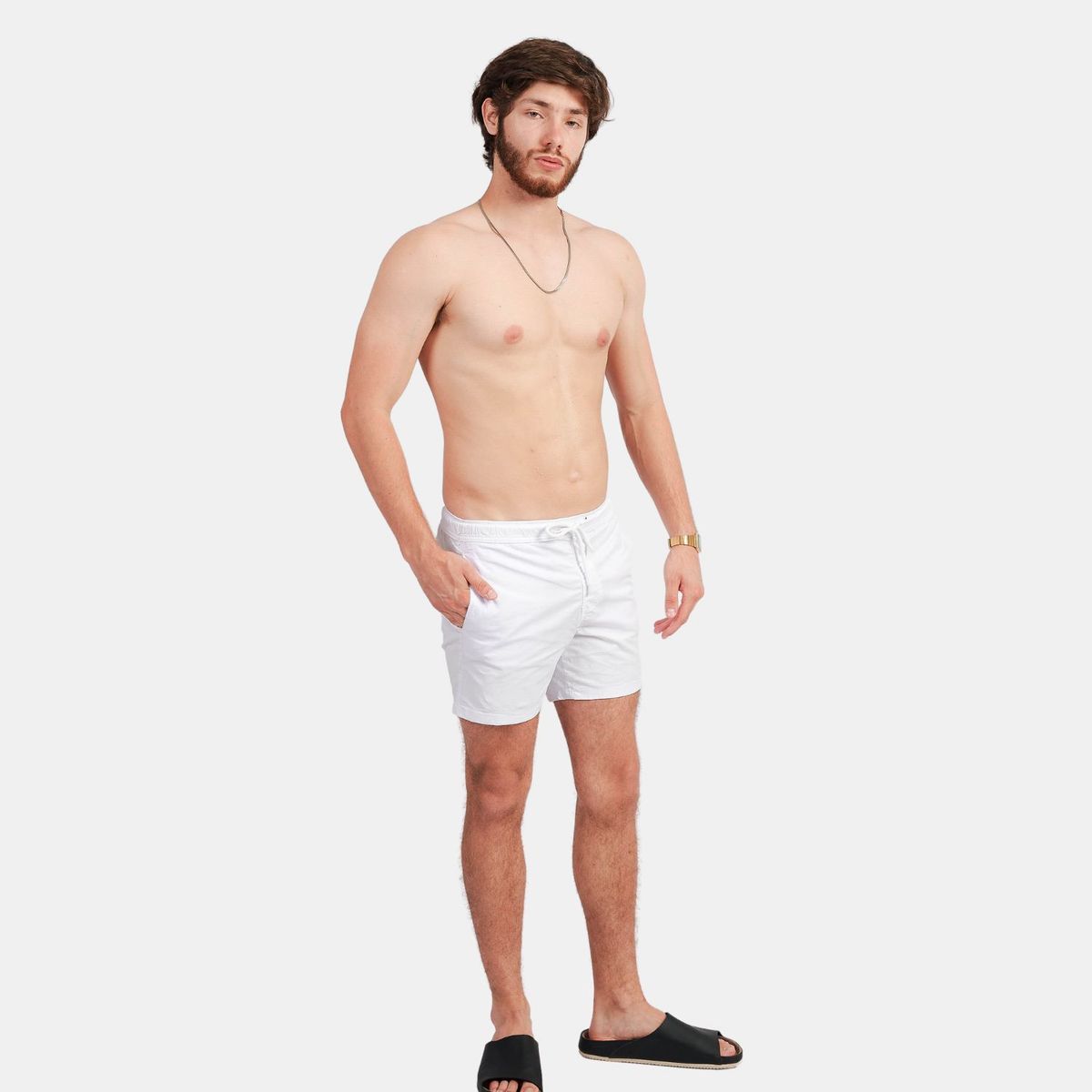 SAN COSME - Short Drill Hombre Blanco