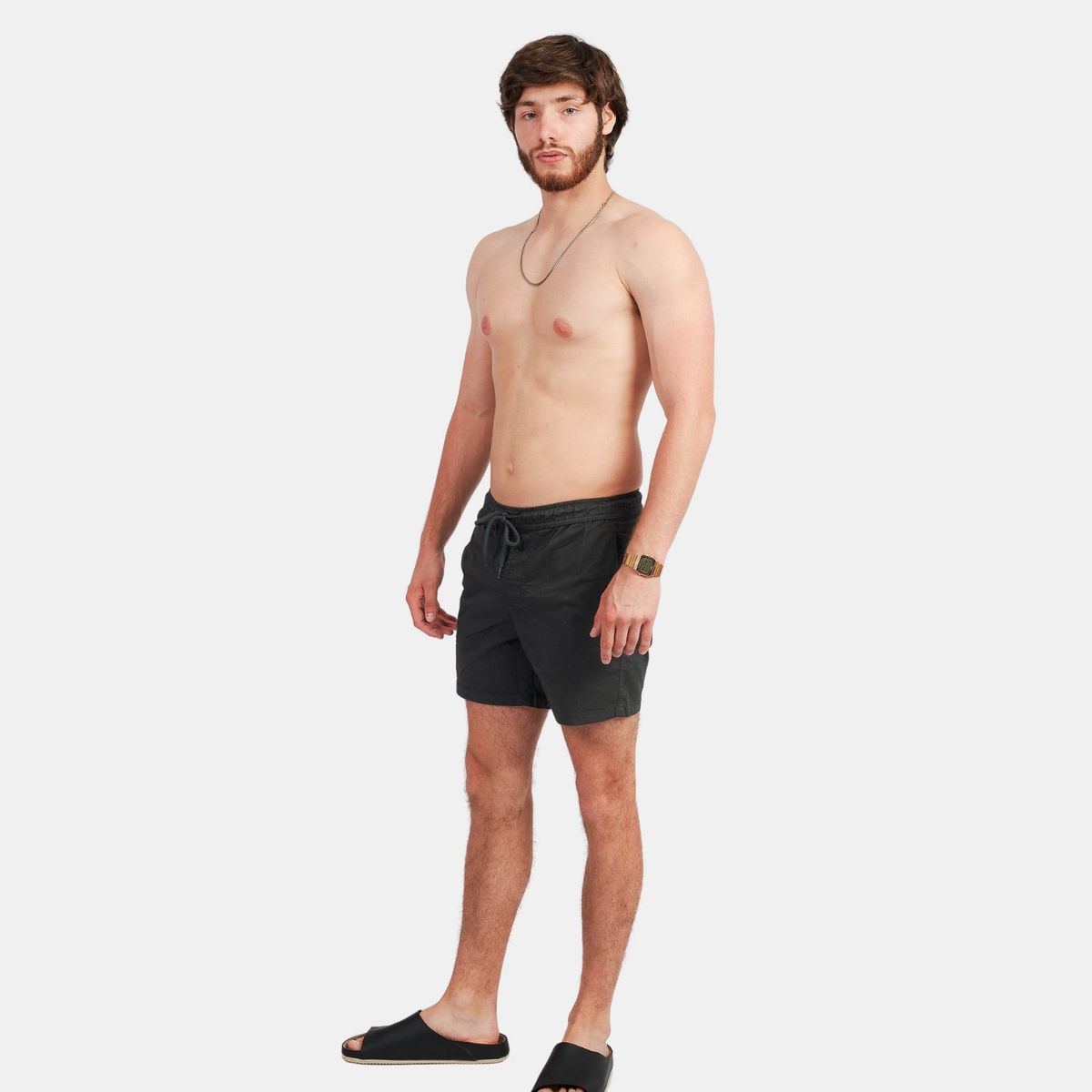 SAN COSME - Short Drill Hombre Plomo