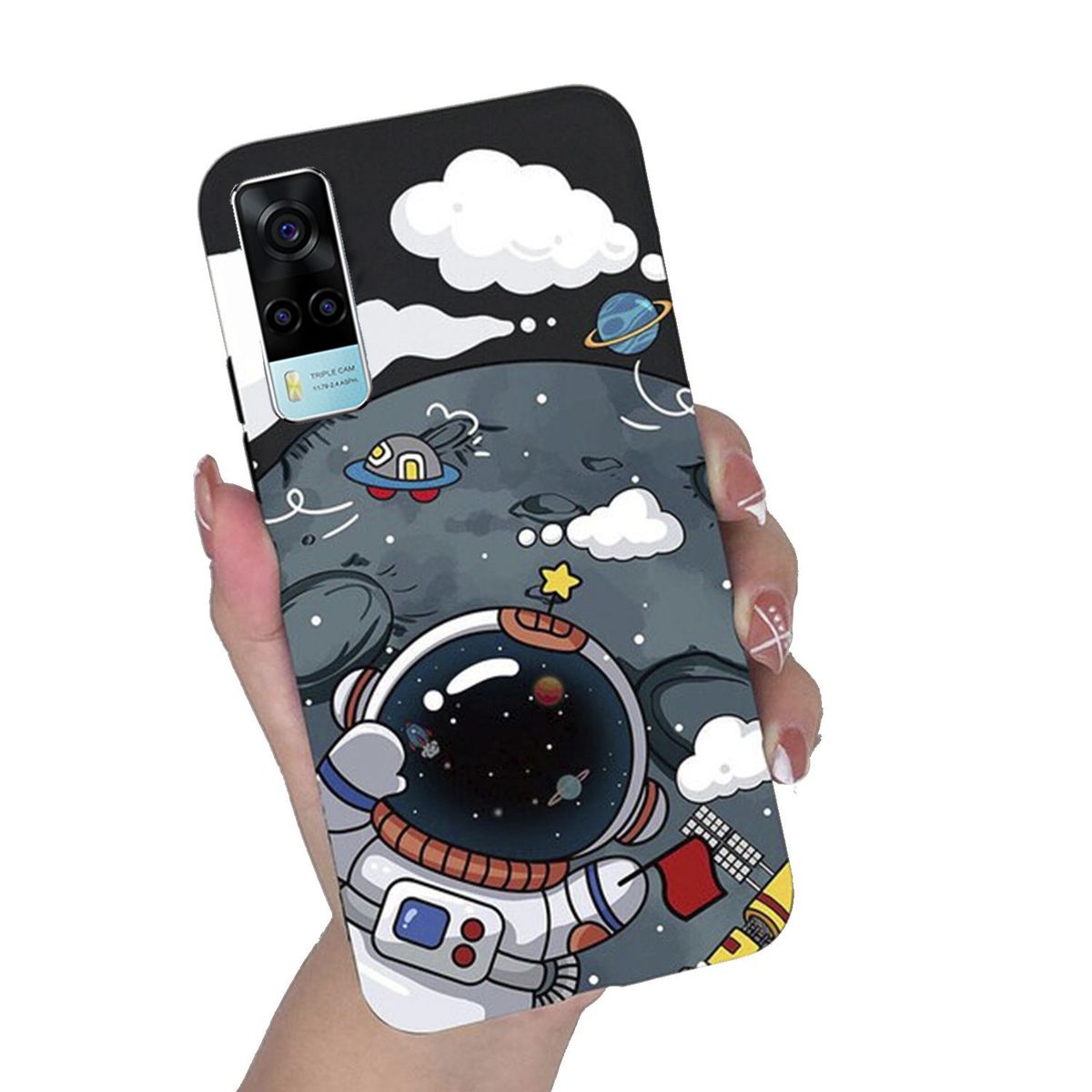 GENERICO - Funda Protector Case VIVO Y33 - ASTRONAUTA NEGRO