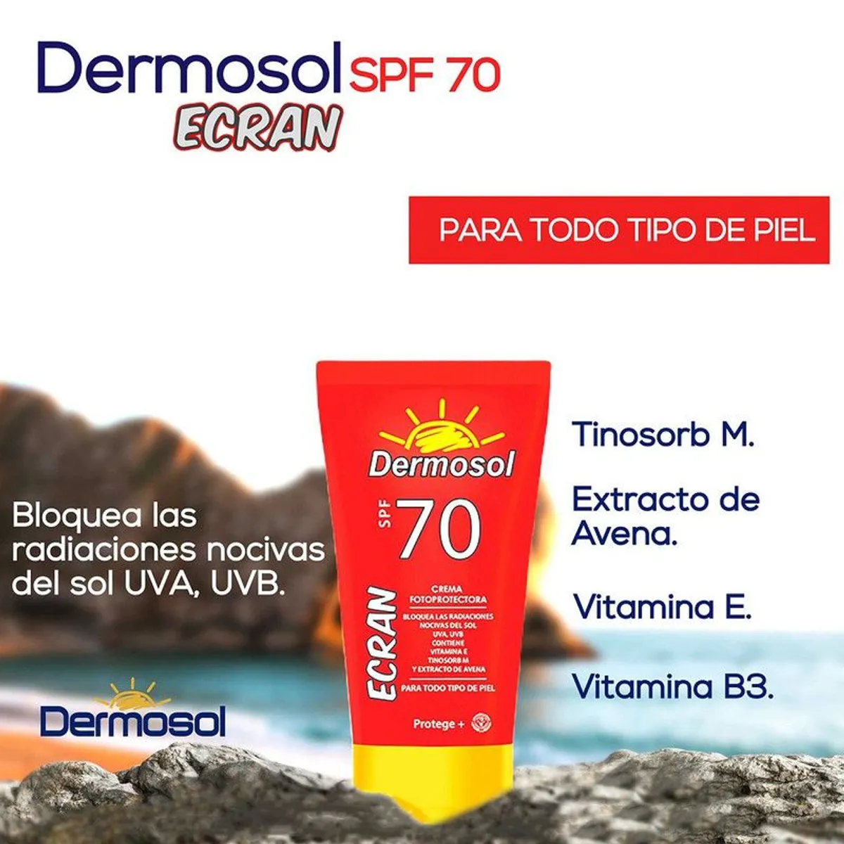GENERICO - Crema Fotoprotectora Ecran 70 SPF- Dermosol