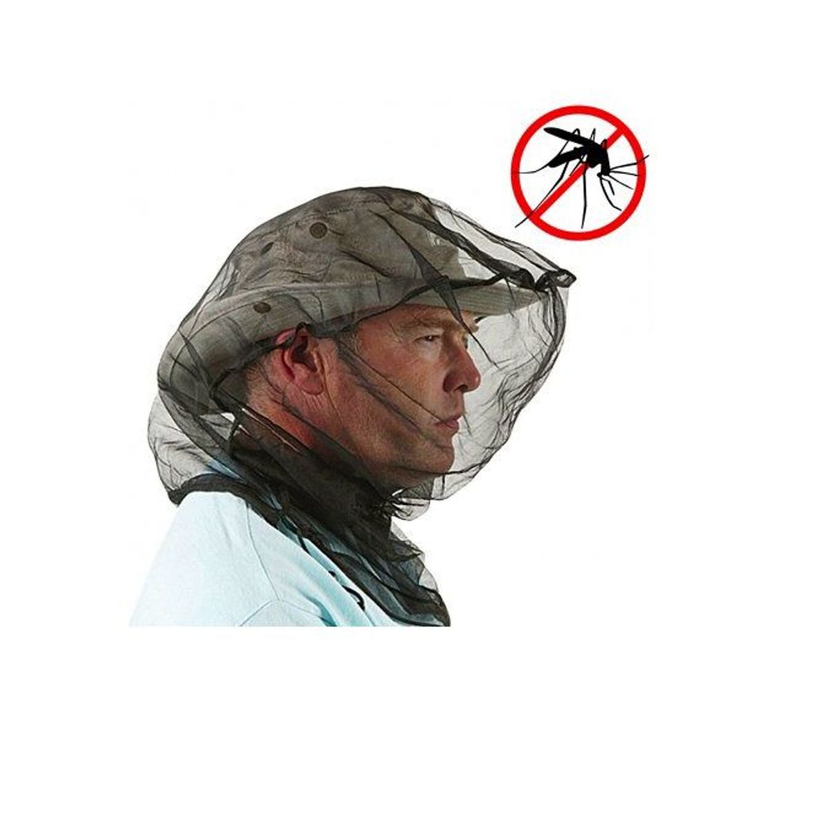 GENERICO - Mosquitero malla para cabeza anti mosquitos