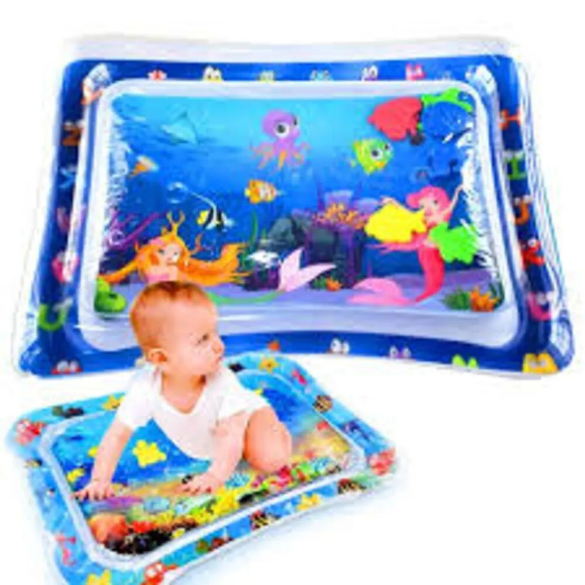 GENERICO - Colchoneta inflable de agua para bebés y niños pequeños centro de actividades de ocio perfecto para el crecimiento de la estimulación de tu bebé