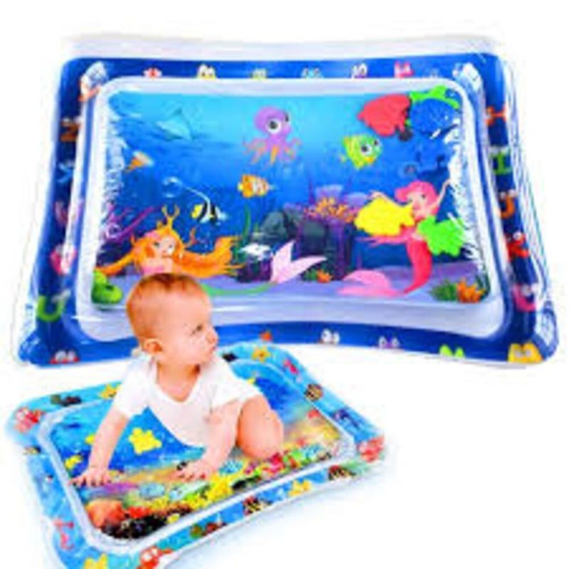 GENERICO - Colchoneta inflable de agua para bebés y niños pequeños centro de actividades de ocio perfecto para el crecimiento de la estimulación de tu bebé