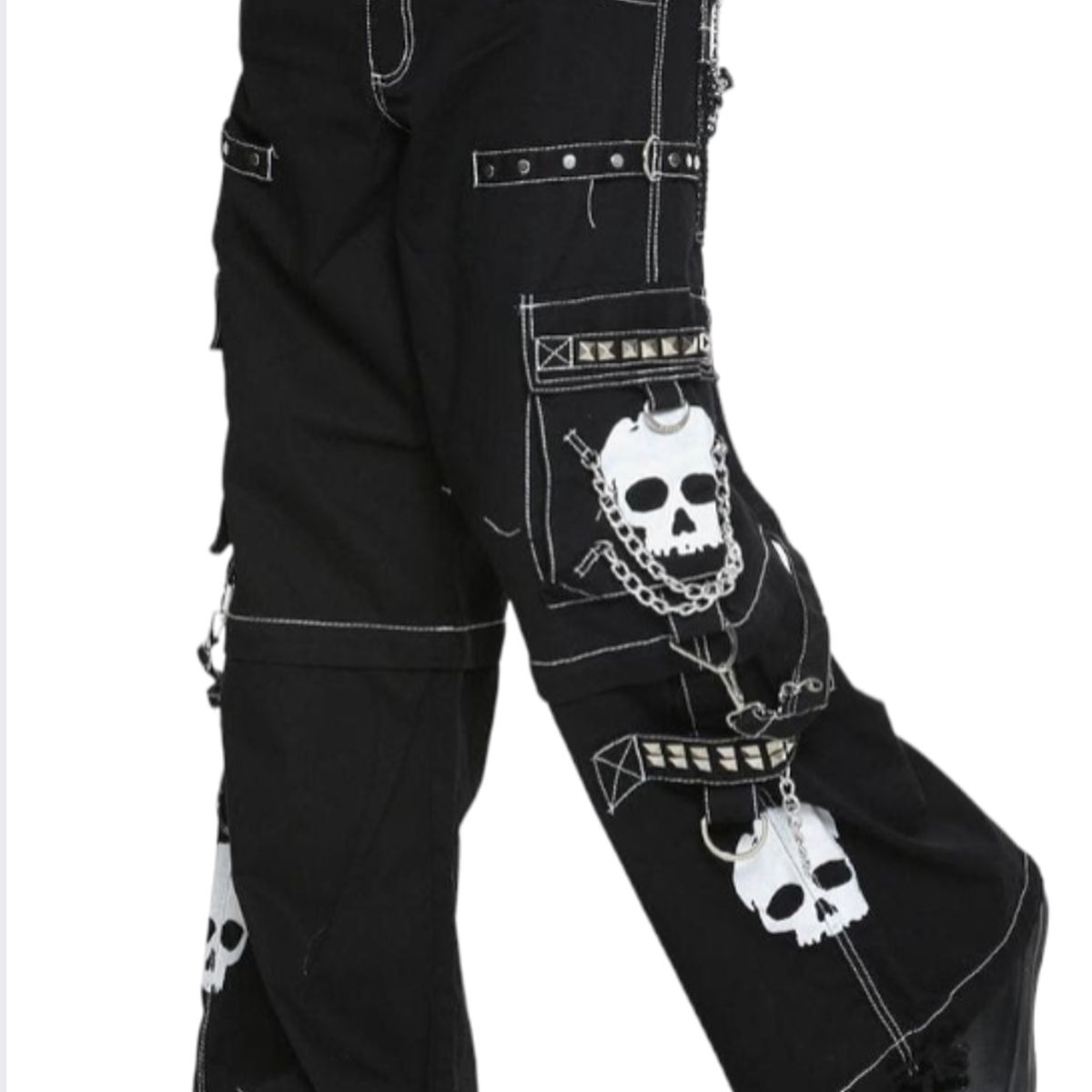 GENERICO - Pantalón carpintero calavera con detalles - Dj Modas