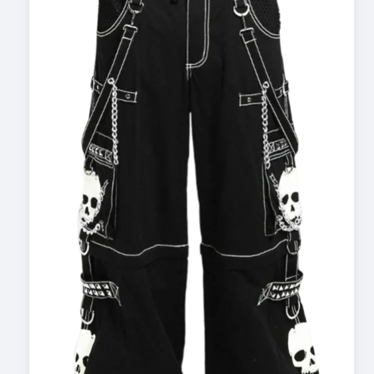 GENERICO - Pantalón carpintero calavera con detalles - Dj Modas