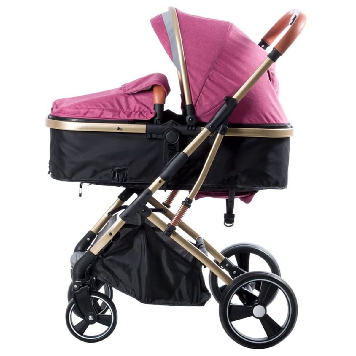 EBABY - Coche Cuna Moisés de Lujo «SATURNO» Rosado
