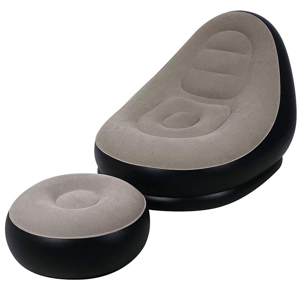 OEM - Sofá Inflable con Posapies Descanso Reposo Oficina Hogar BEIGE