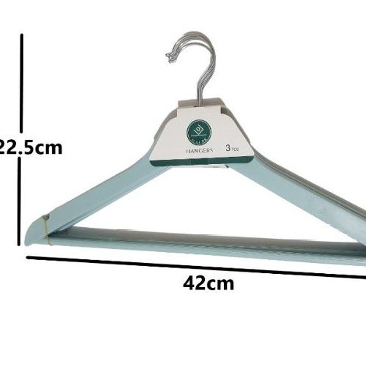 GENERICO - 3 ganchos colgadores perchas de ropa  CELESTE