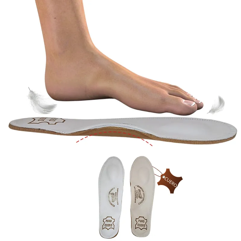 Plantilla ortopédica de cuero badana antitranspirante adulto