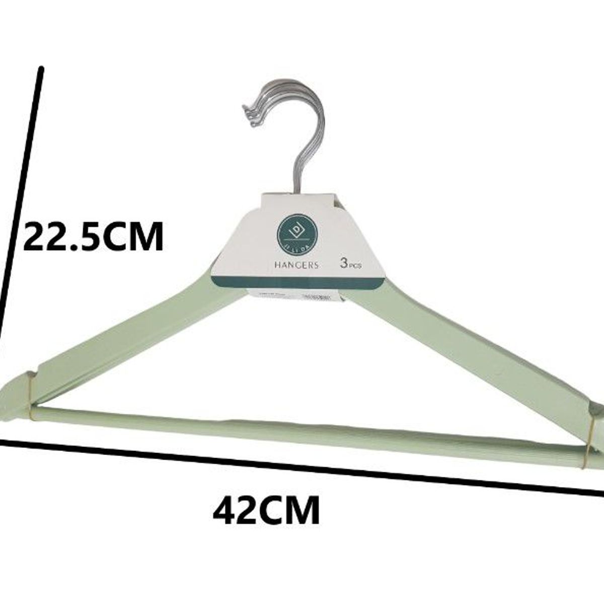 GENERICO - 3 ganchos colgadores perchas de ropa  VERDE