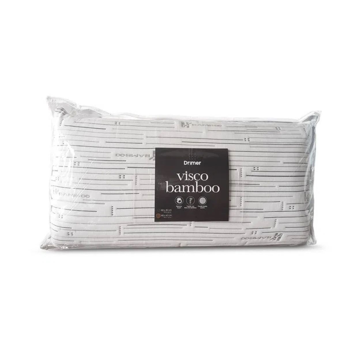DRIMER - Almohada Visco Bamboo King (80x40 cm).