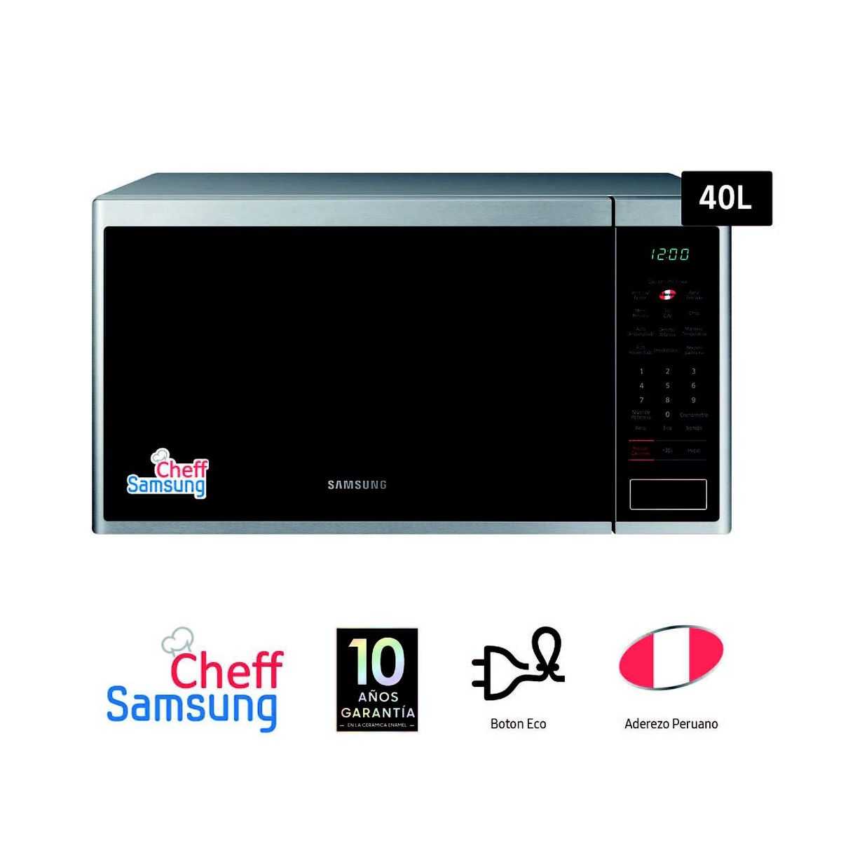 SAMSUNG - Horno Microondas 40 Lt MS40J5133AT/PE