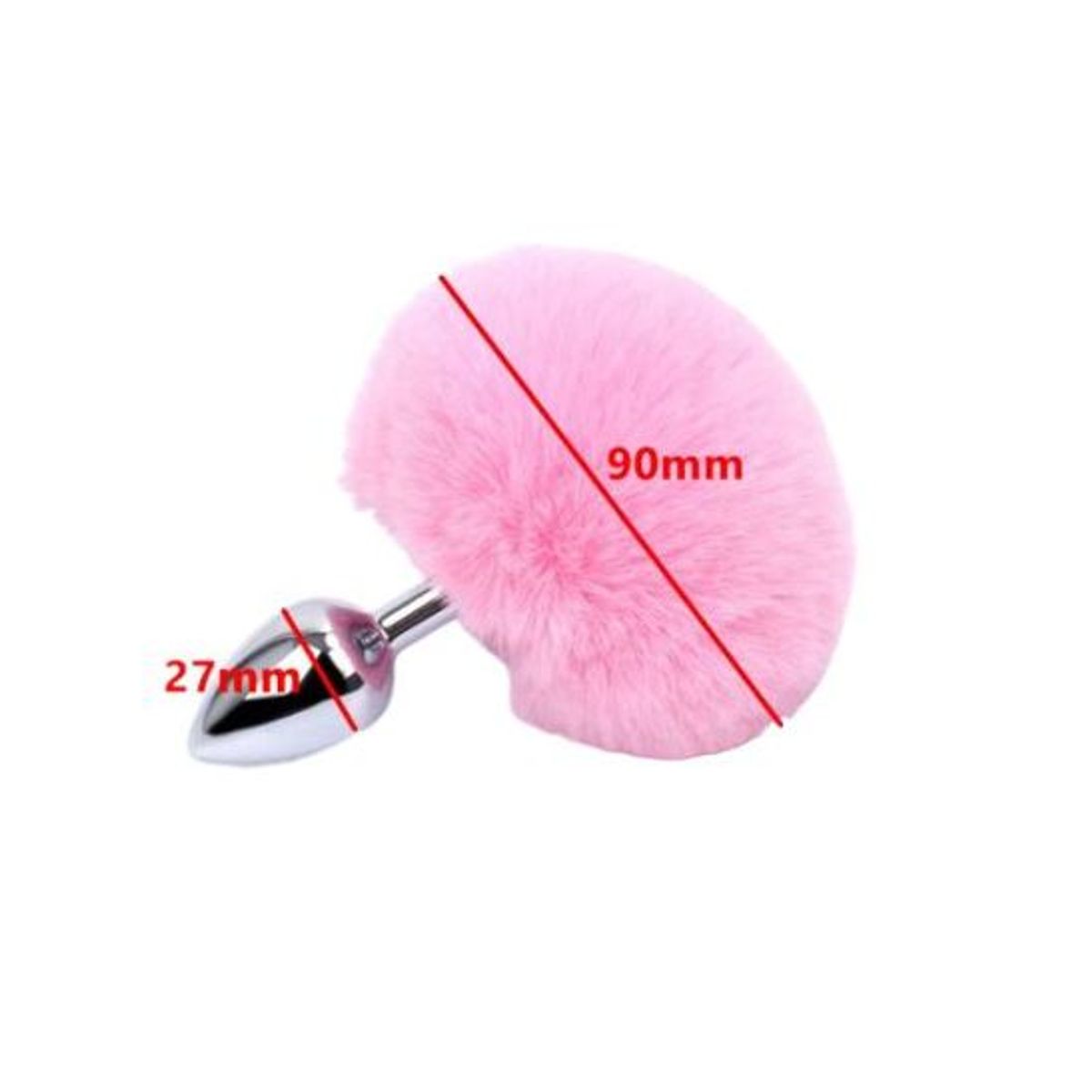 GENERICO - Plug cola de Conejo de 7.2 X 2.8cm con felpa