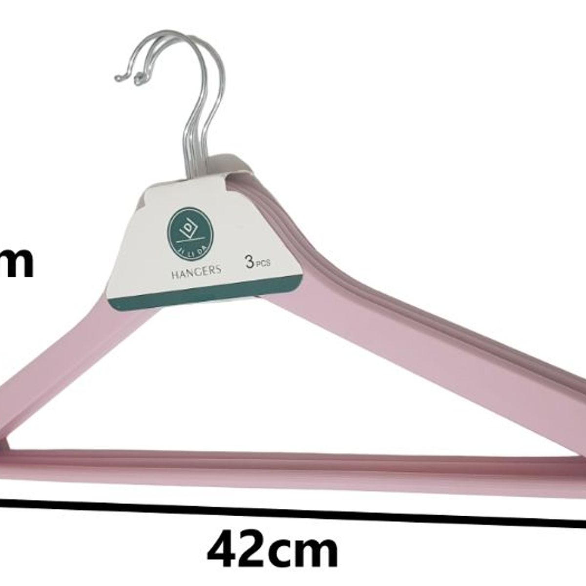 GENERICO - 3 ganchos colgadores perchas de ropa  ROSADO