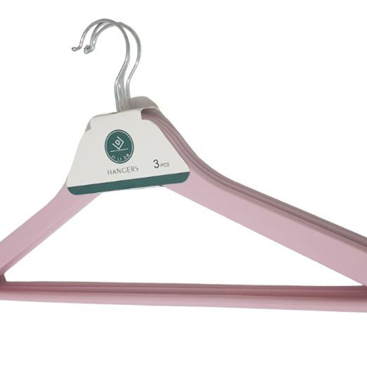 GENERICO - 3 ganchos colgadores perchas de ropa  ROSADO