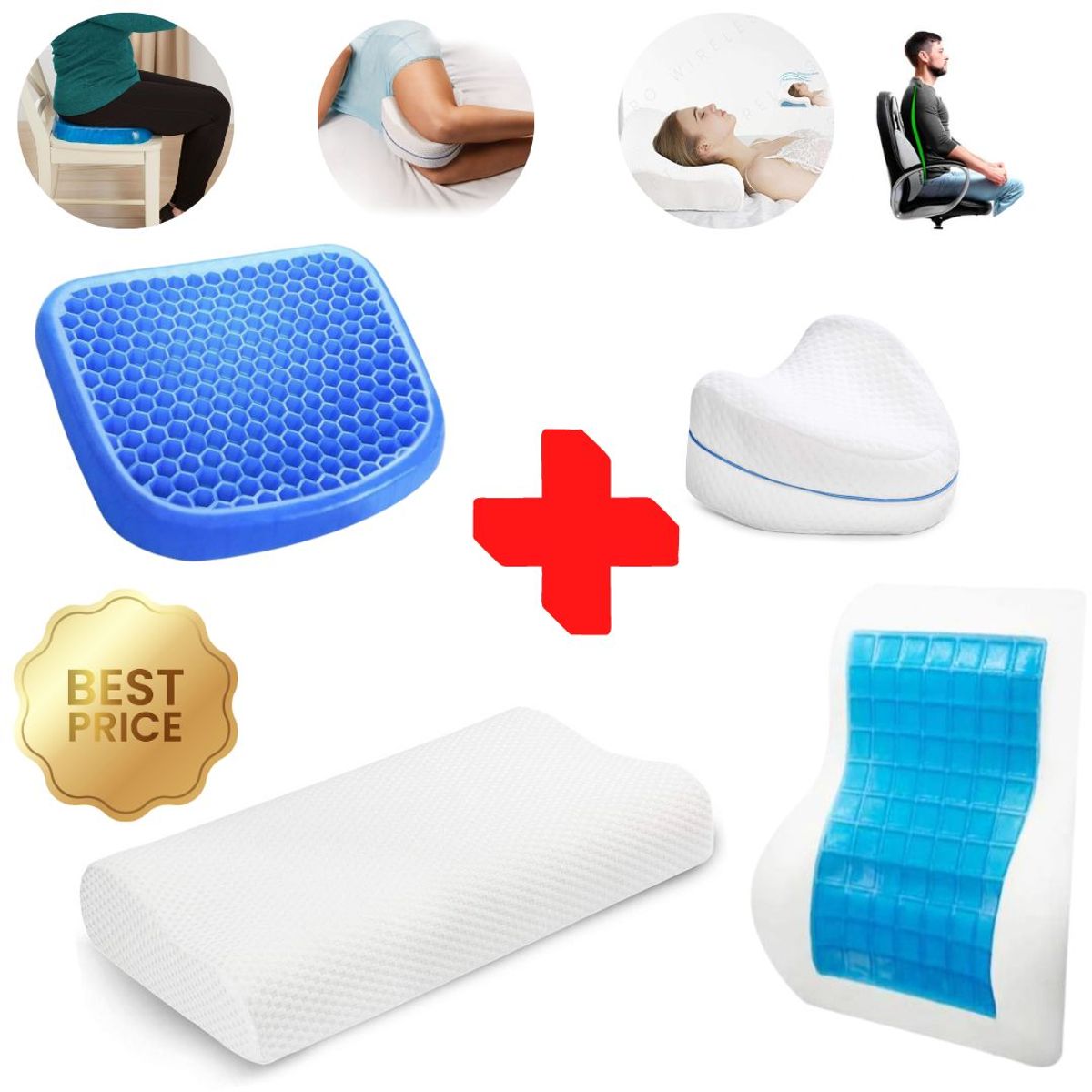 OEM - Almohada Viscoelástica - Combo Ortopédico