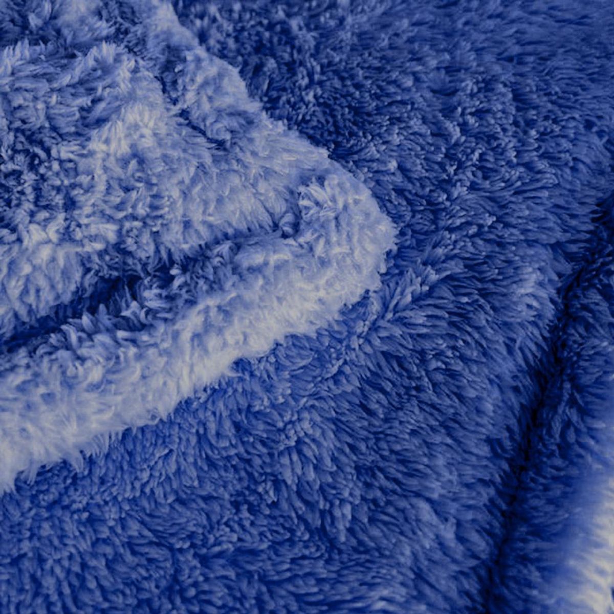 GENERICO - EDREDON PLAZA Y MEDIA PELUCHE PELO CORTO azul marino