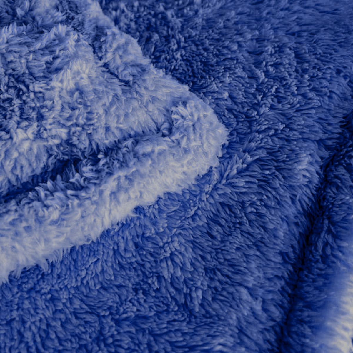 GENERICO - EDREDON KING PELUCHE PELO CORTO azul