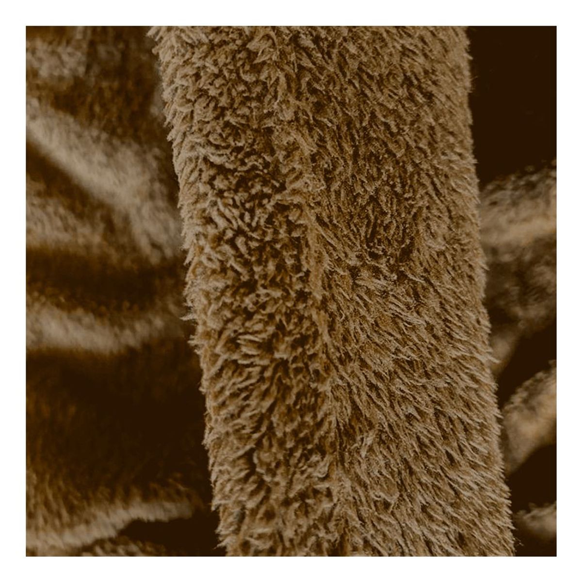 GENERICO - cubrecama 1.5 plz peluche corto camello