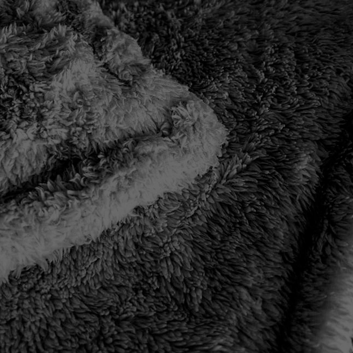 GENERICO - cubrecama 1.5 plz peluche corto negro