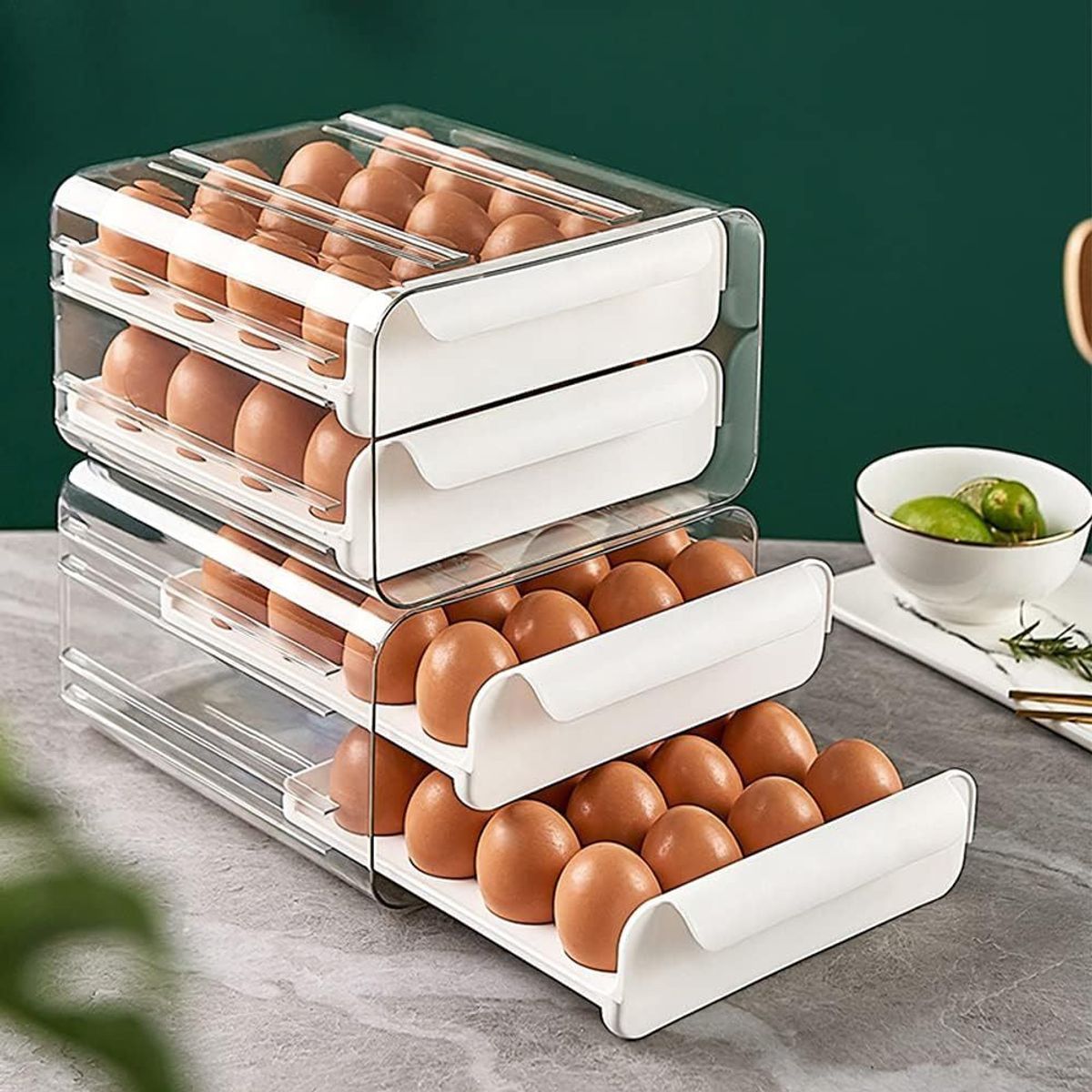 OEM - Organizador De Huevos 2 Niveles 32 Unidades - Porta Huevos