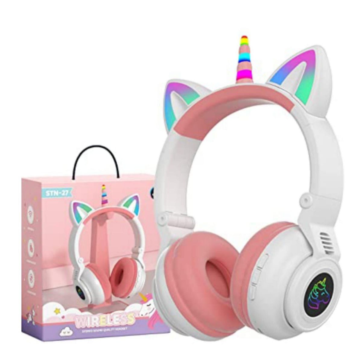 GENERICO - Audifonos de unicornio con Bluetooth