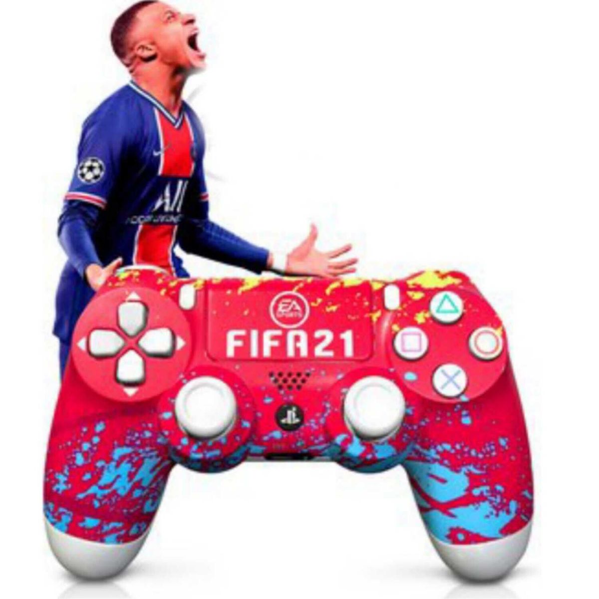 GENERICO - ando De Ps4 Con Diseño FIFA ROJO