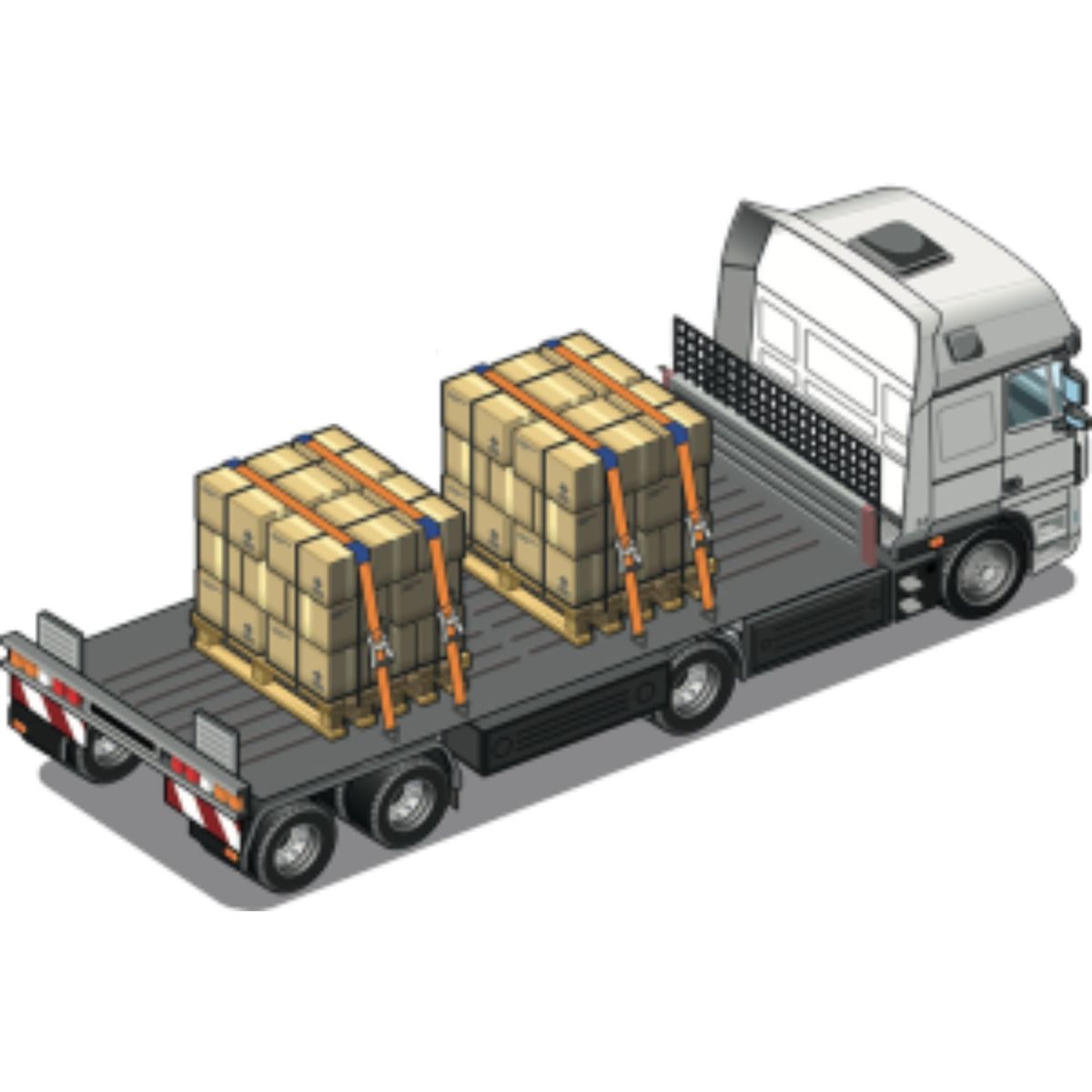 TRUPER - Sujetadores correa de carga para auto 4piezas Resiste 675 kg