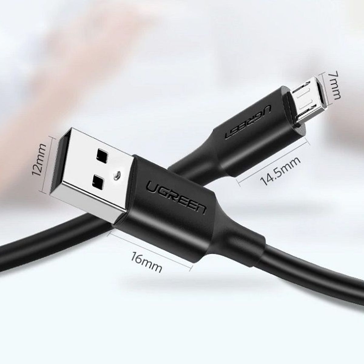 UGREEN - Cable Micro Usb 2.0 Original Carga Rapida Android Usb Flexible 2m