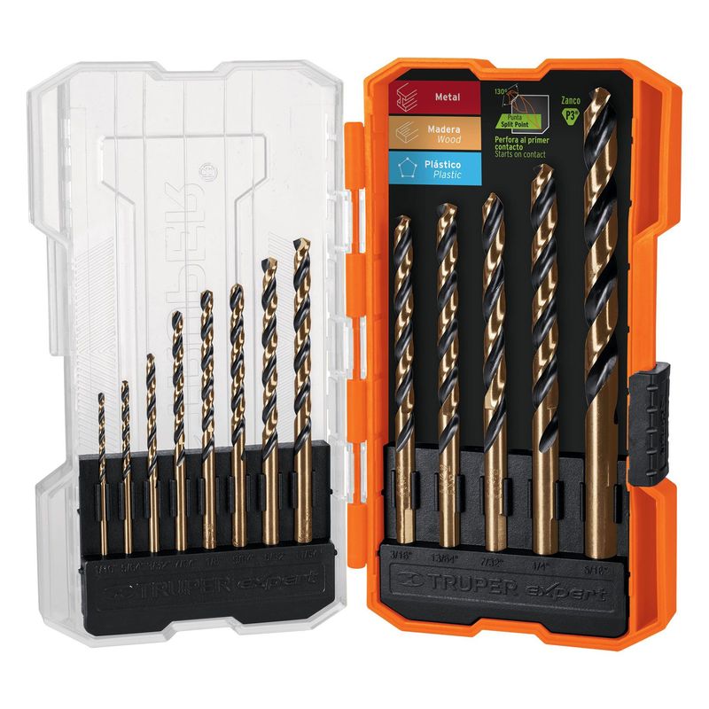 TRUPER - Juego de 13 brocas par metal HSS Truper
