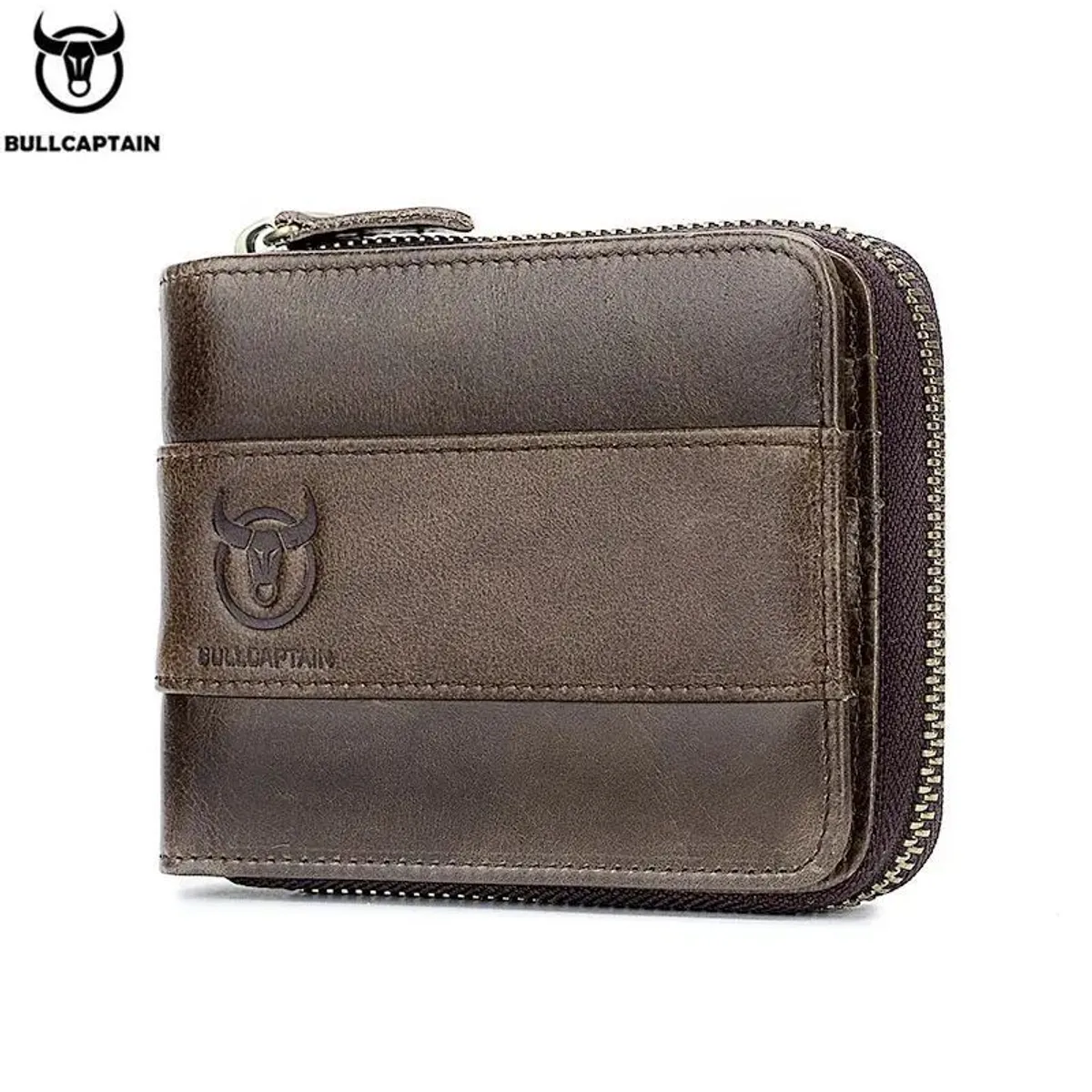 BULLCAPTAIN - BullCaptain - Billetera de Cuero Mate QB-025-CF Cafe